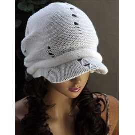 Gentlewomanly Brim Design Newsboy Cap with Hollowed Hole For Women