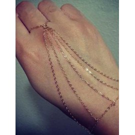 European Ring Trim Mluti Chain Pure Color Bracelet