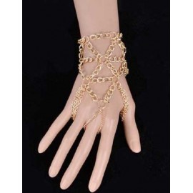 Vogue Layered Metallic Chain Bracelet in Gold