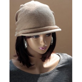 Trendy Pleated Design Knitted Newsboy Cap with Short Brim For Women