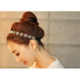 New Style Women's Girl Hollow Rose Flower Metallic Headband Hair Band 8HOT