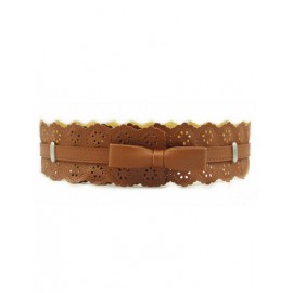 Sweetest Bowknot Decorated Waist Belt with Hollowed Petal For Women