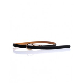 Stylish Candy Color Slender Belt with Knot Buckle For Women