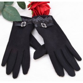 Hotsale New Women's Winter Mittens Full Finger Touch Screen Gloves With Lace