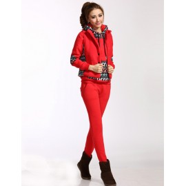 Ethnic Trendy Patterns Vest and Hoody and Pants For Women Women S-XL