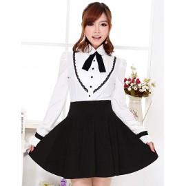 Elegant Slim Skirt with Beads Trim For Women Size:S XL