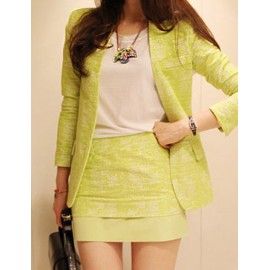 Stylish Blazer and Slim Fit Panel Skirt For Women Size:S-XL