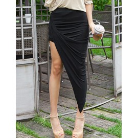 New Fashion High Waist Bodycon Asymmetric Skirt Size:S-L