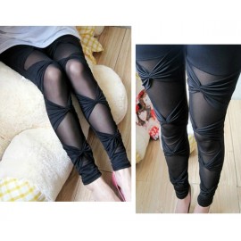 Ripped Stretch Vintage Tights Legging Pants 