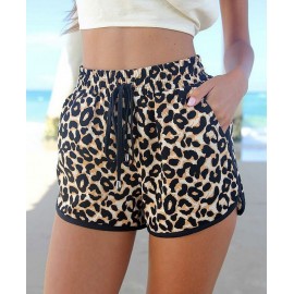 New Women's Shorts European Fashion Spring Summer Leopard Printed Shorts Casual Short Pants