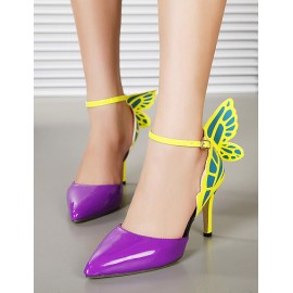 Fashion Pointed-Toe Butterfly Trim Heels Size:35-40
