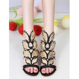 Fashion Wing Decorated Flat Heel Sandals Size:35-40